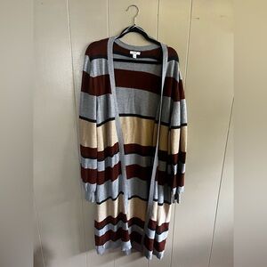 Nine West Multicolor Striped Cardigan / Duster